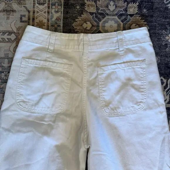 GAP Wearlight High Rise Wide-Leg Jeans with Button-Fly White Women’s Size 28 - Picture 9 of 10